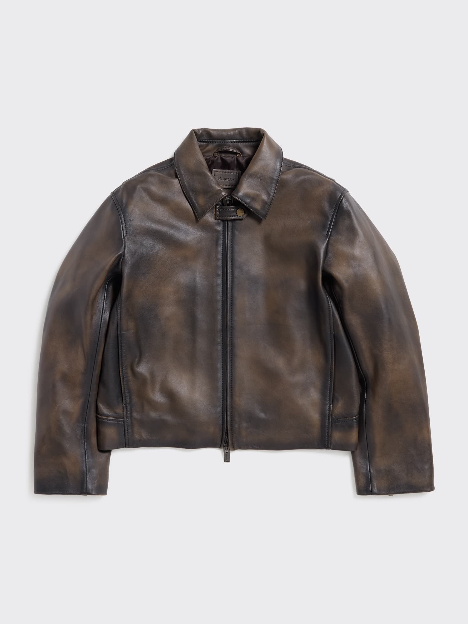 Cillian Leather Jacket - Dk. Brown - Holzweiler