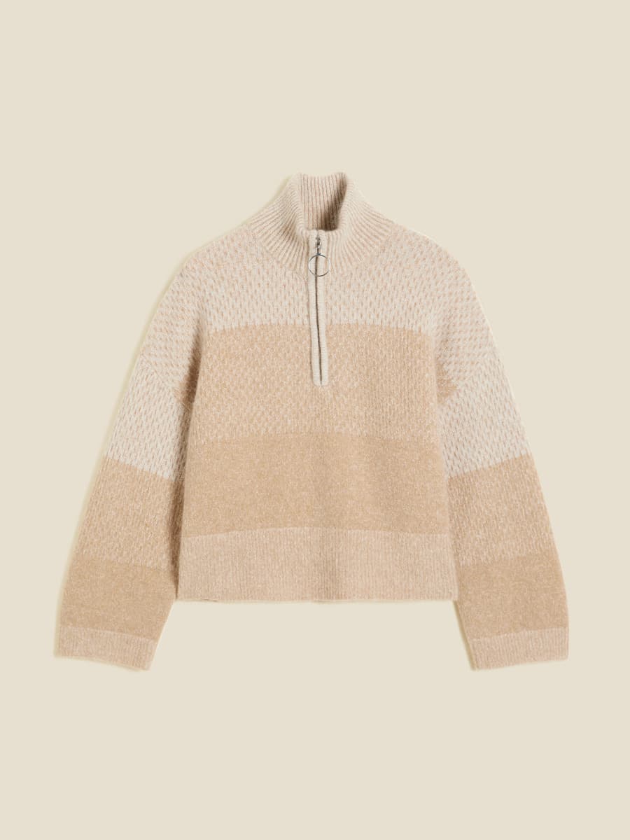 Tine Knit Half Zip