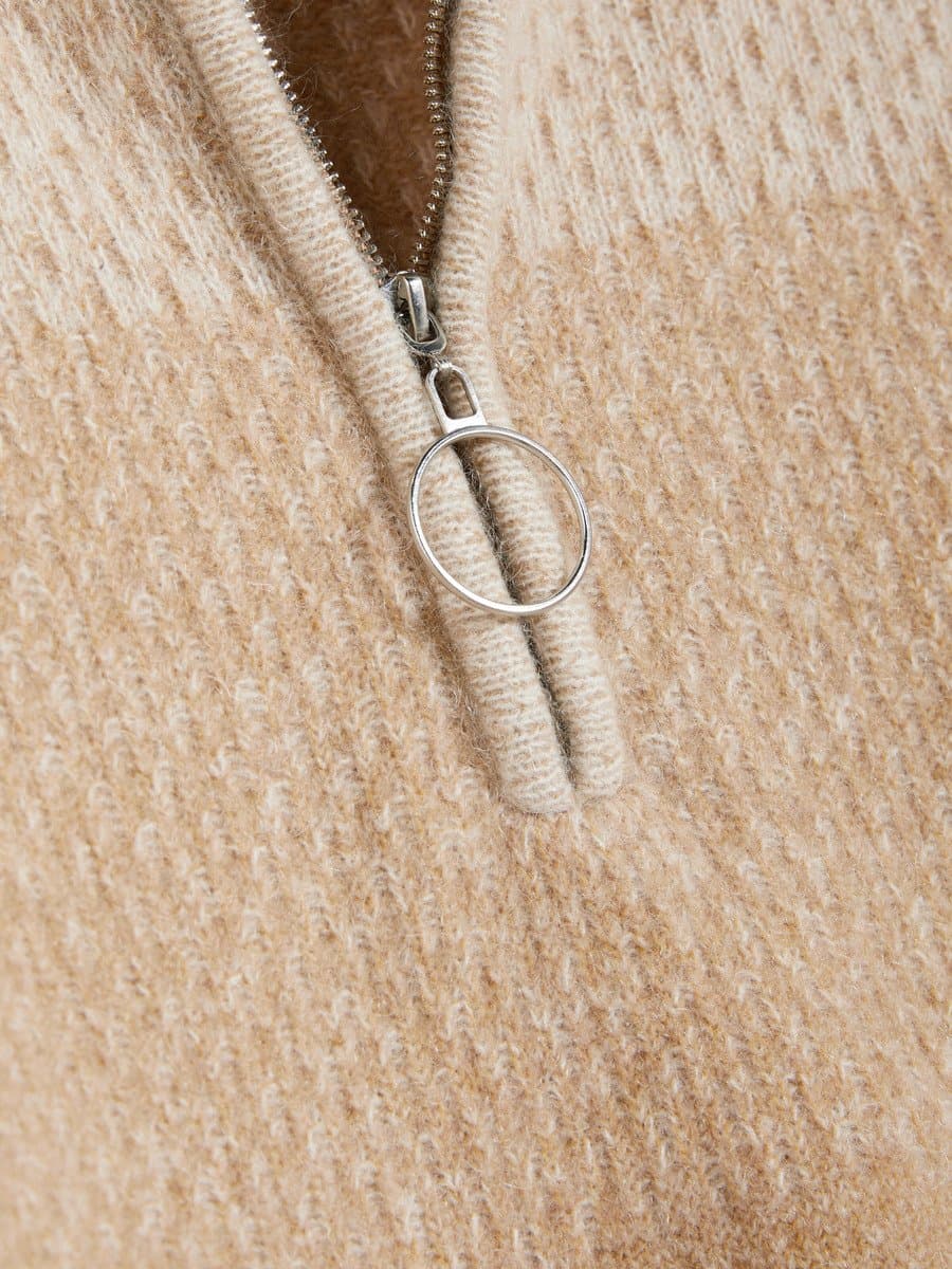 Tine Knit Half Zip