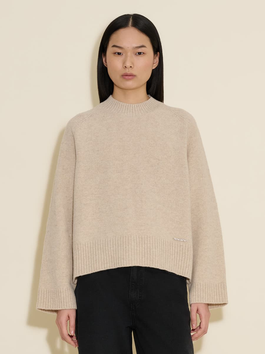 W. Lambswool knit Crew