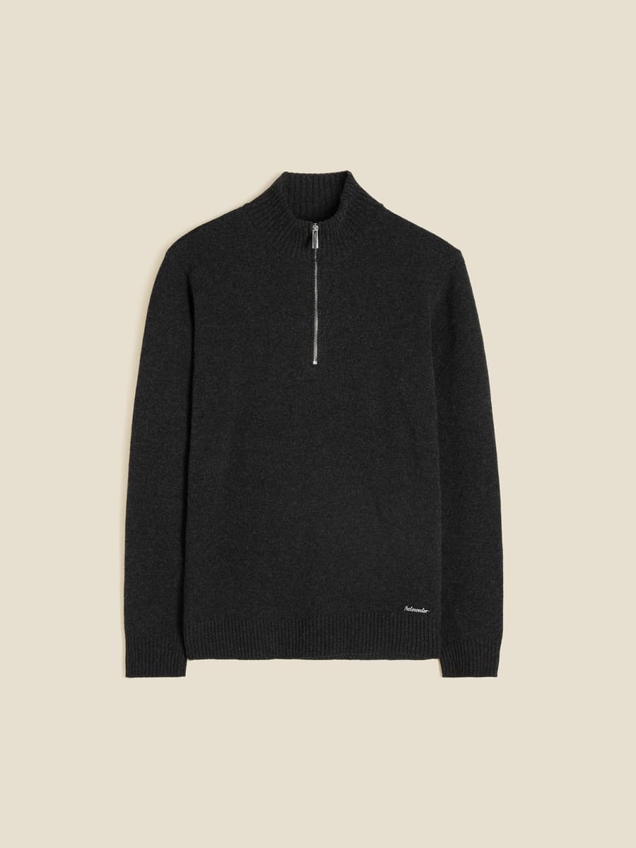 M. Lambswool Half Zip Turtle