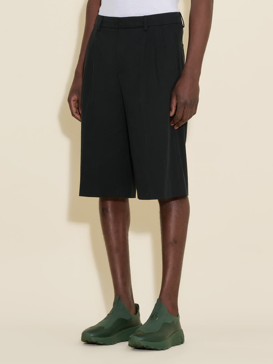 Lino Pleat Shorts