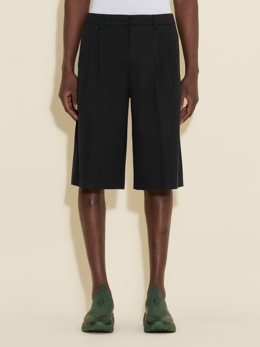 Lino Pleat Shorts