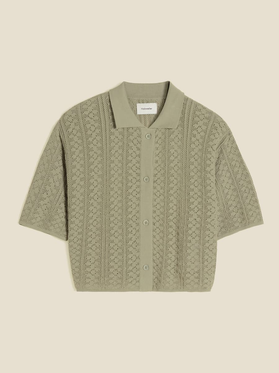 Loch Crochet Knit Shirt