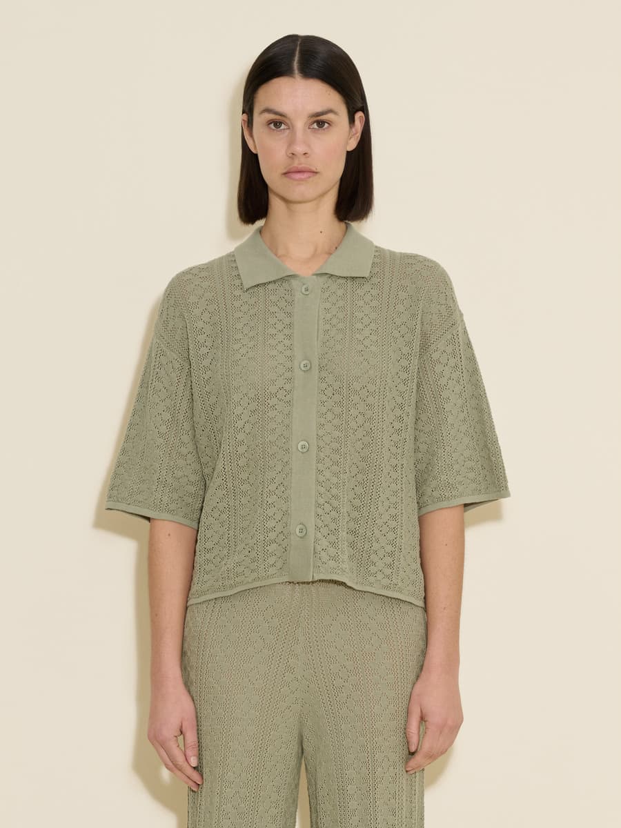 Loch Crochet Knit Shirt