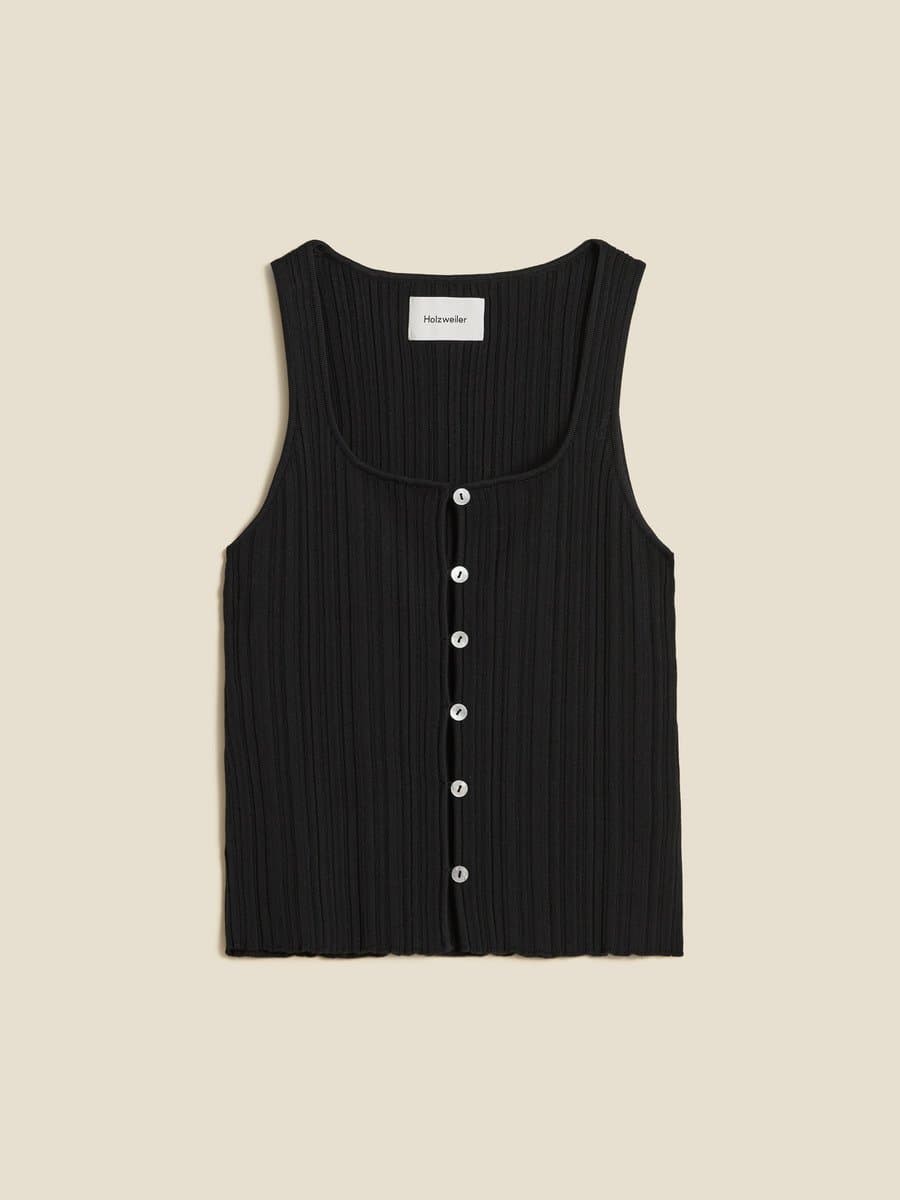 Uneven Rib Knit Singlet