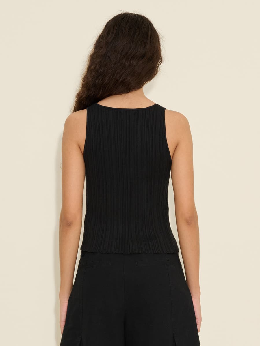 Uneven Rib Knit Singlet