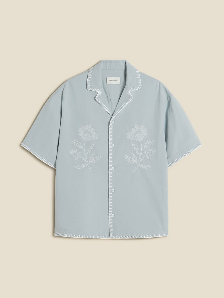 Pier Embroidery Faded Short Sleeve Shirt