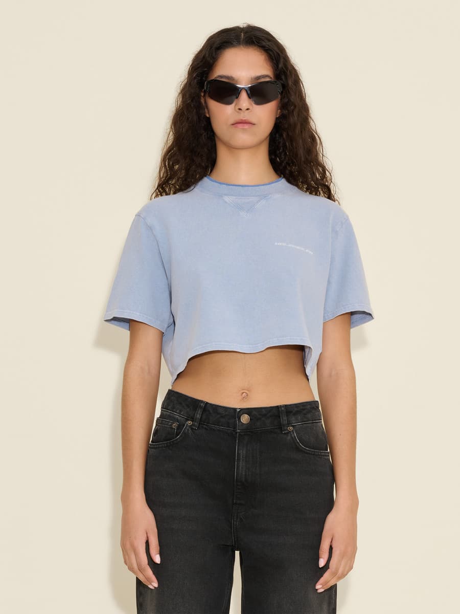 Kjerag Denim Fade Crop Tee