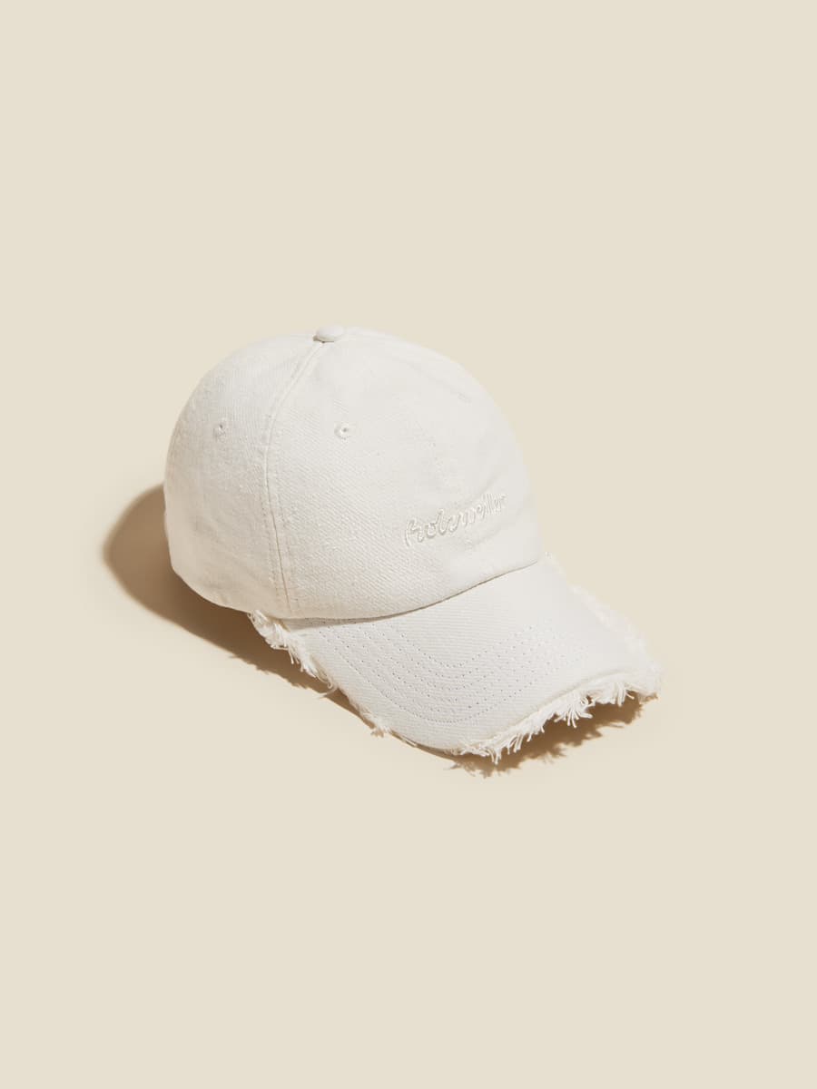 Sonnet Frayed Linen Cap