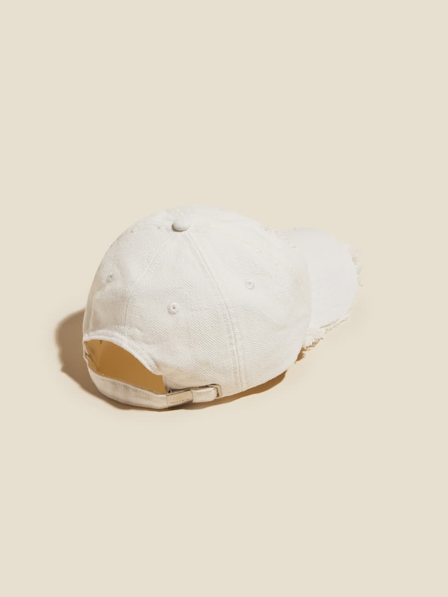 Sonnet Frayed Linen Cap