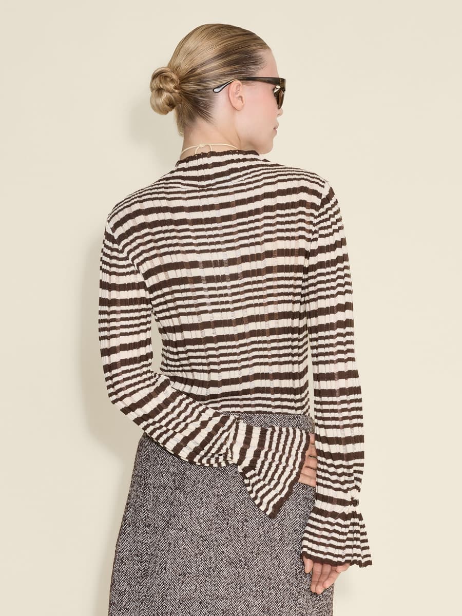 Rib Stripe Turtleneck