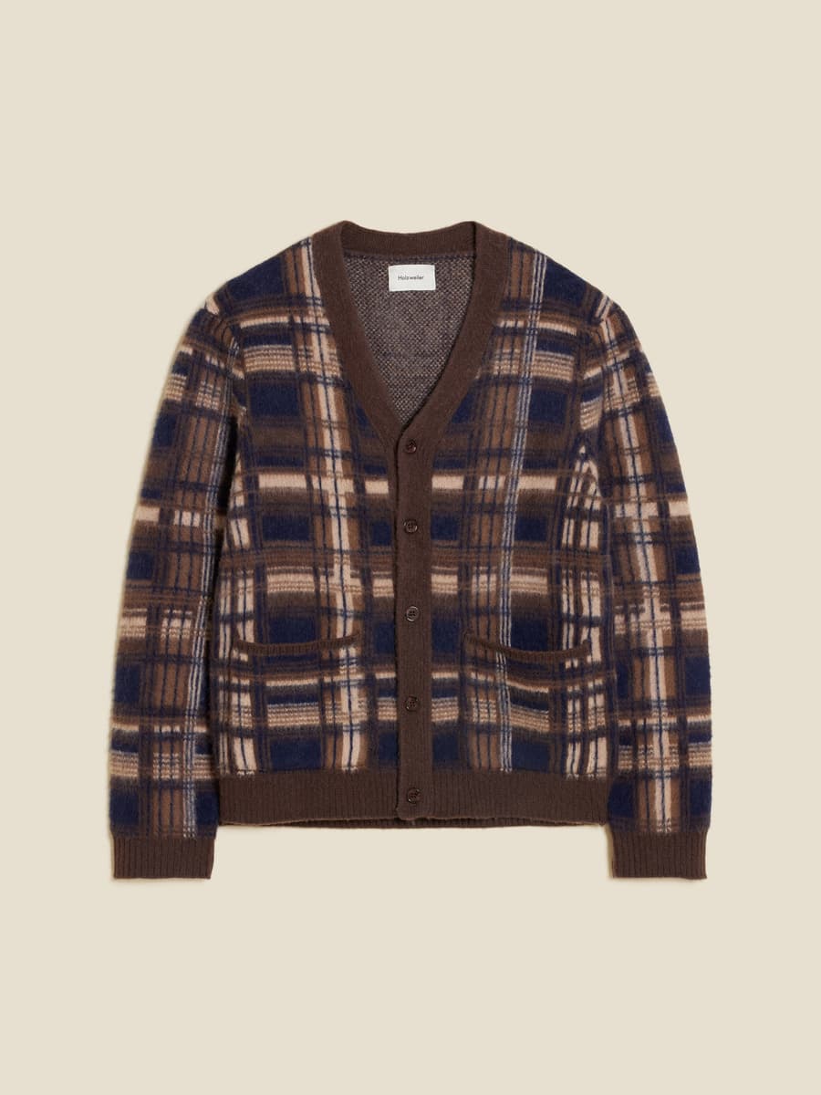 Covert Check Cardigan