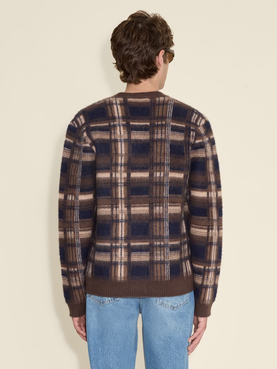 Covert Check Cardigan