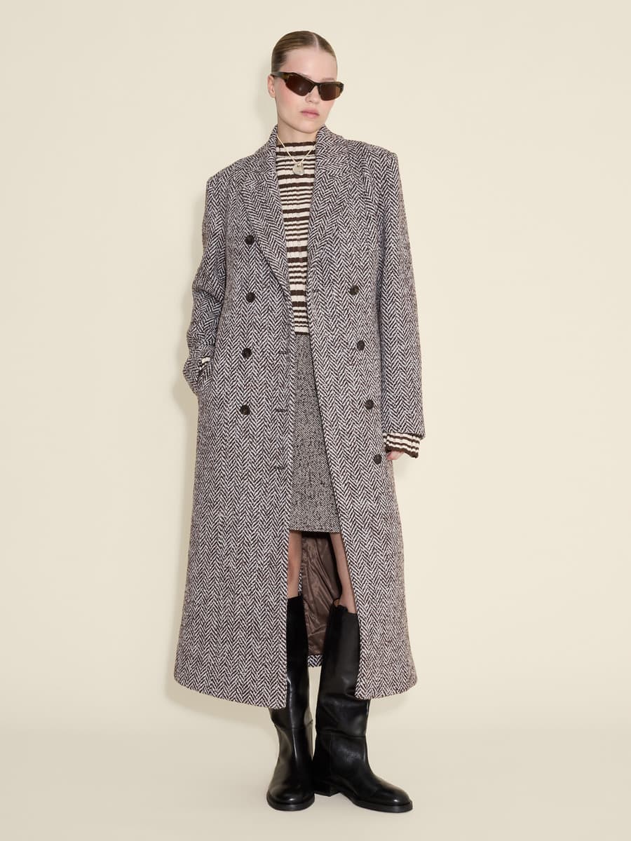 Emi Herringbone Coat