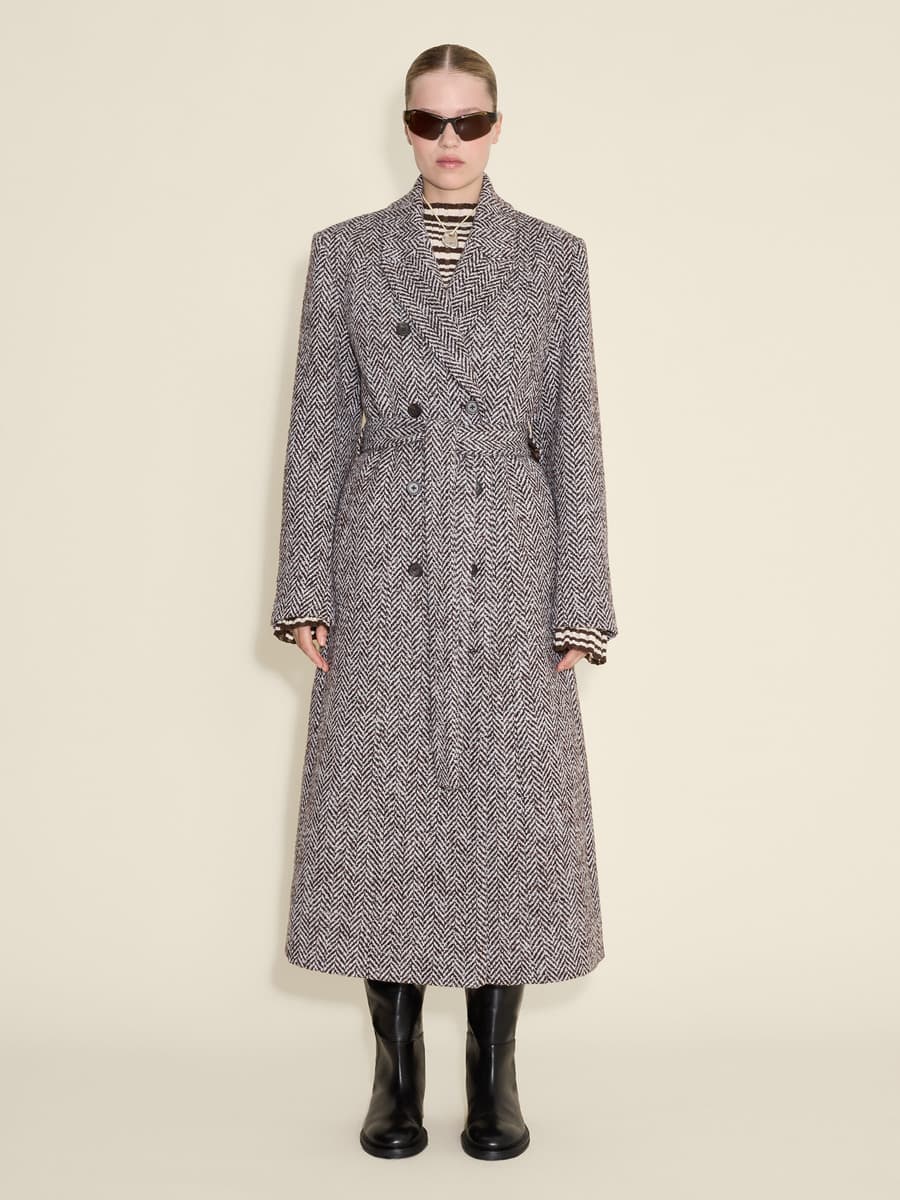 Emi Herringbone Coat