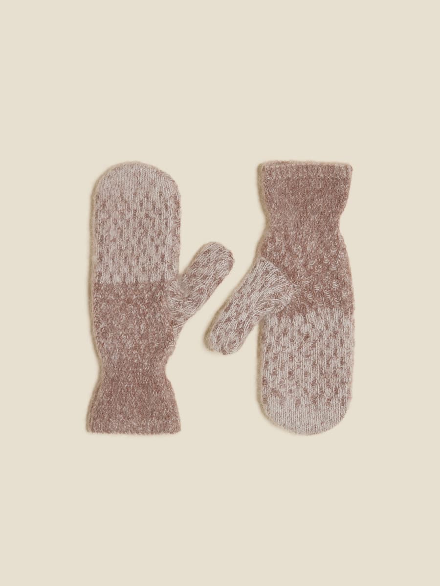 Tine Faded Knit Mittens