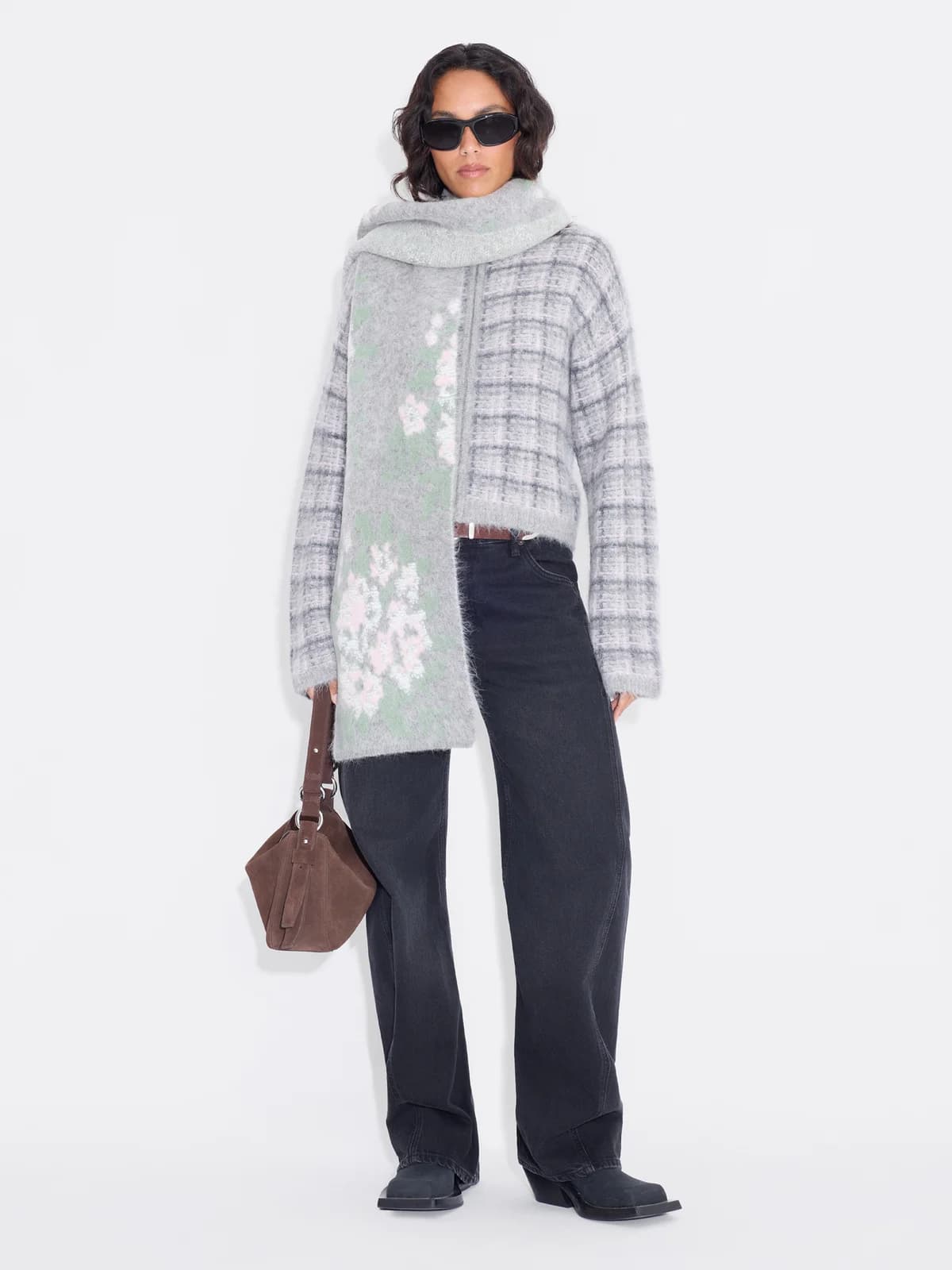 Peony Check Cardigan