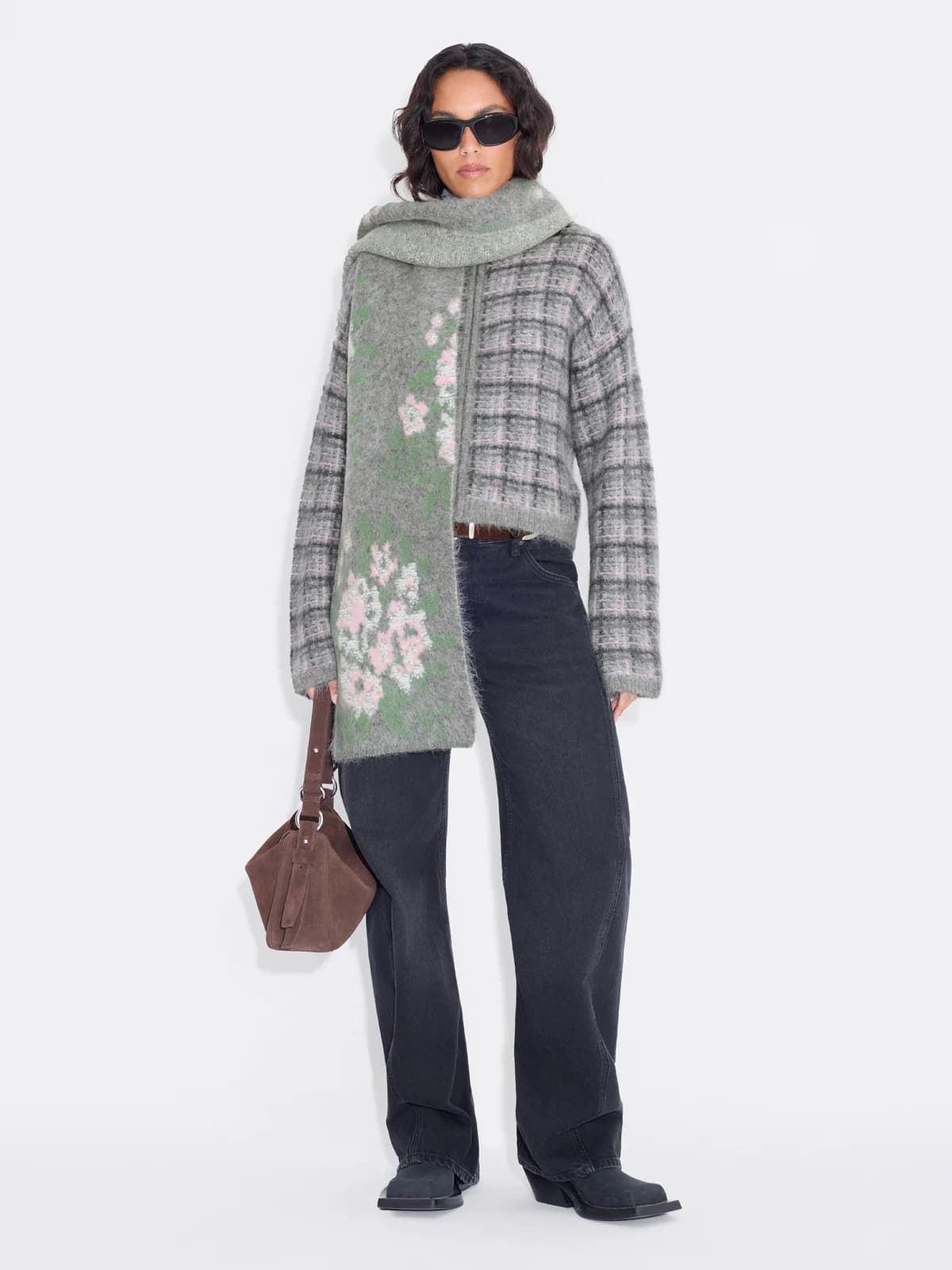 Peony Check Cardigan