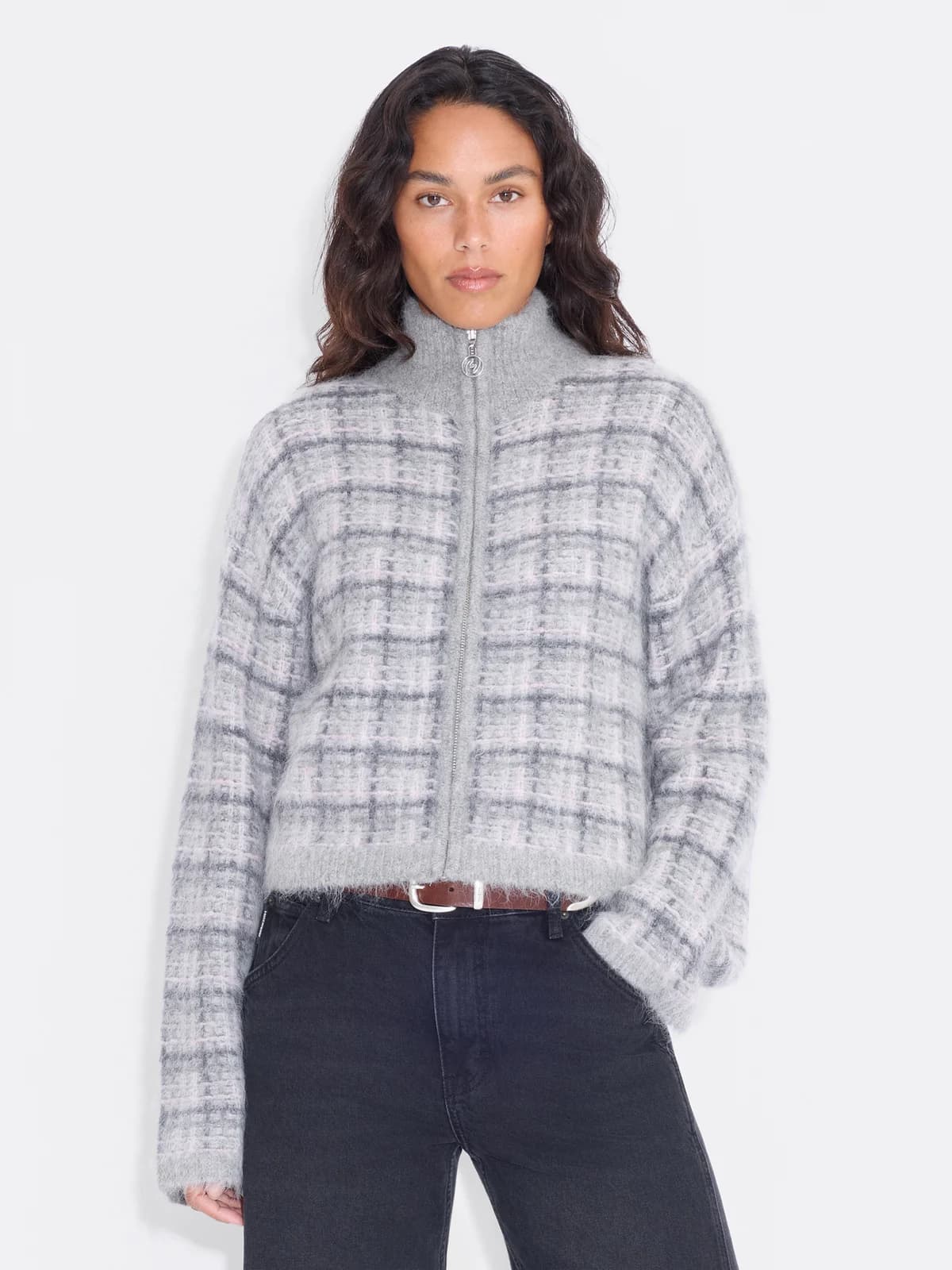 Peony Check Cardigan