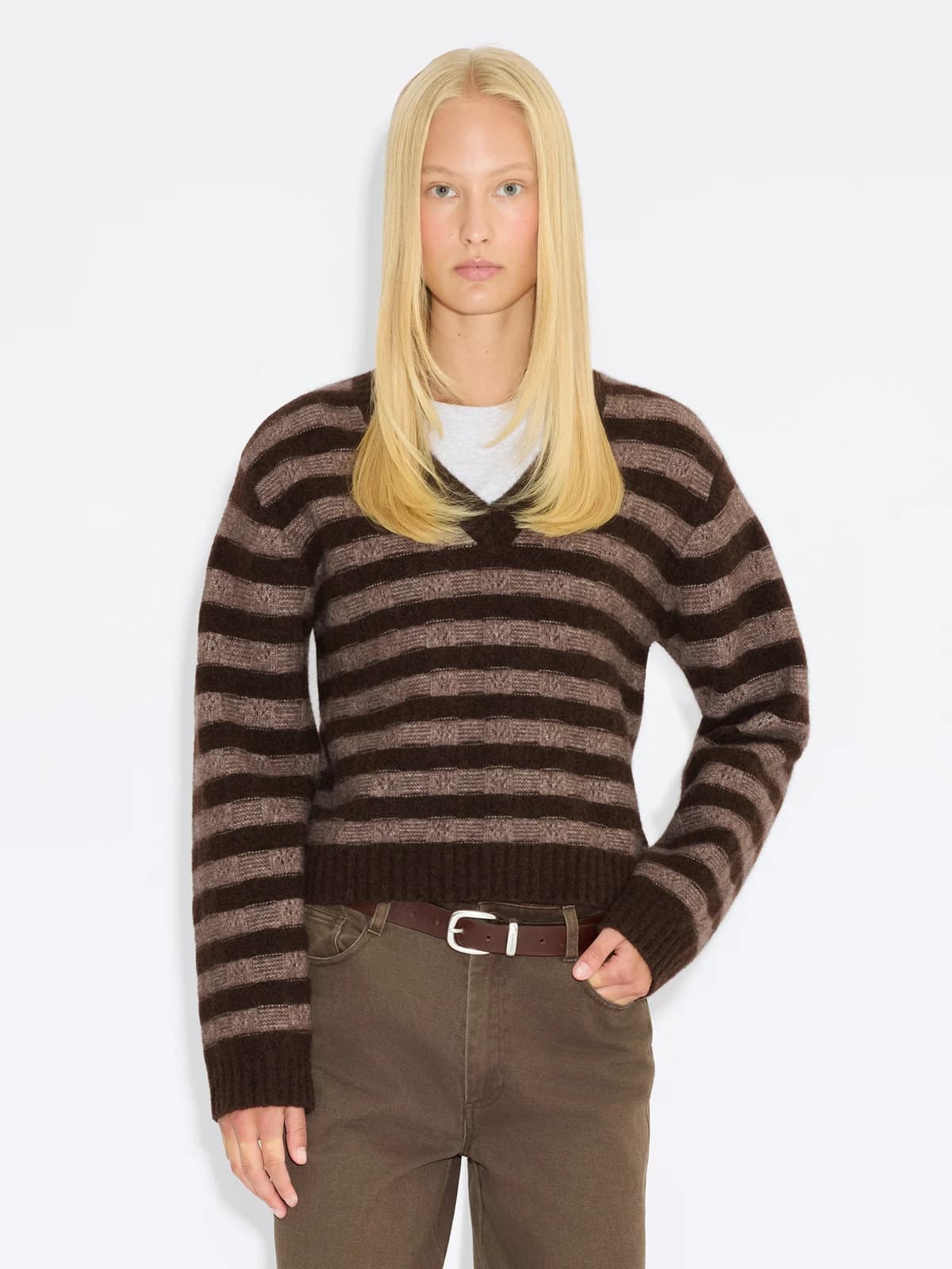 Maria Yak V-Neck Sweater