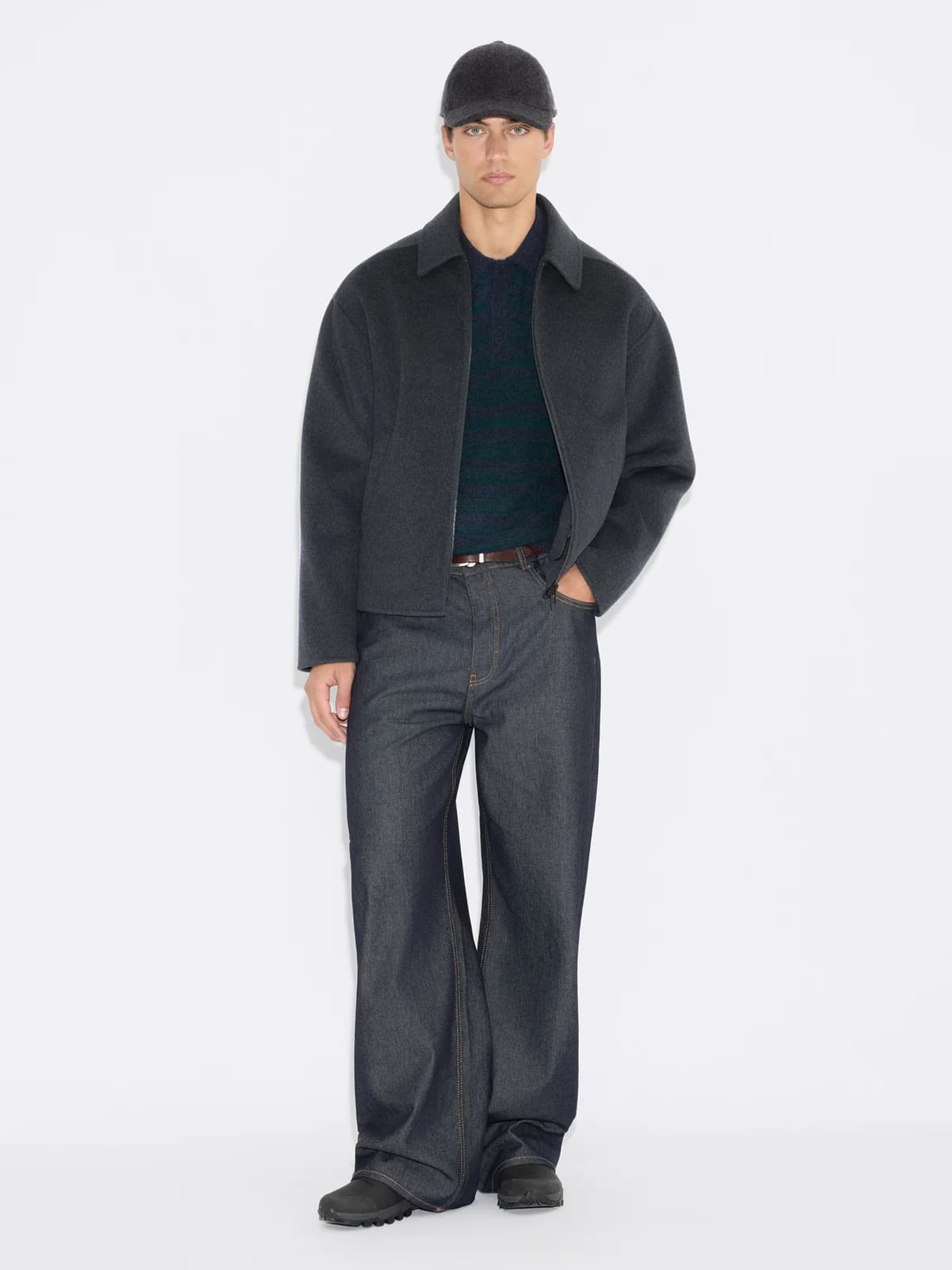 Chive Zip-Up Wool Jacket