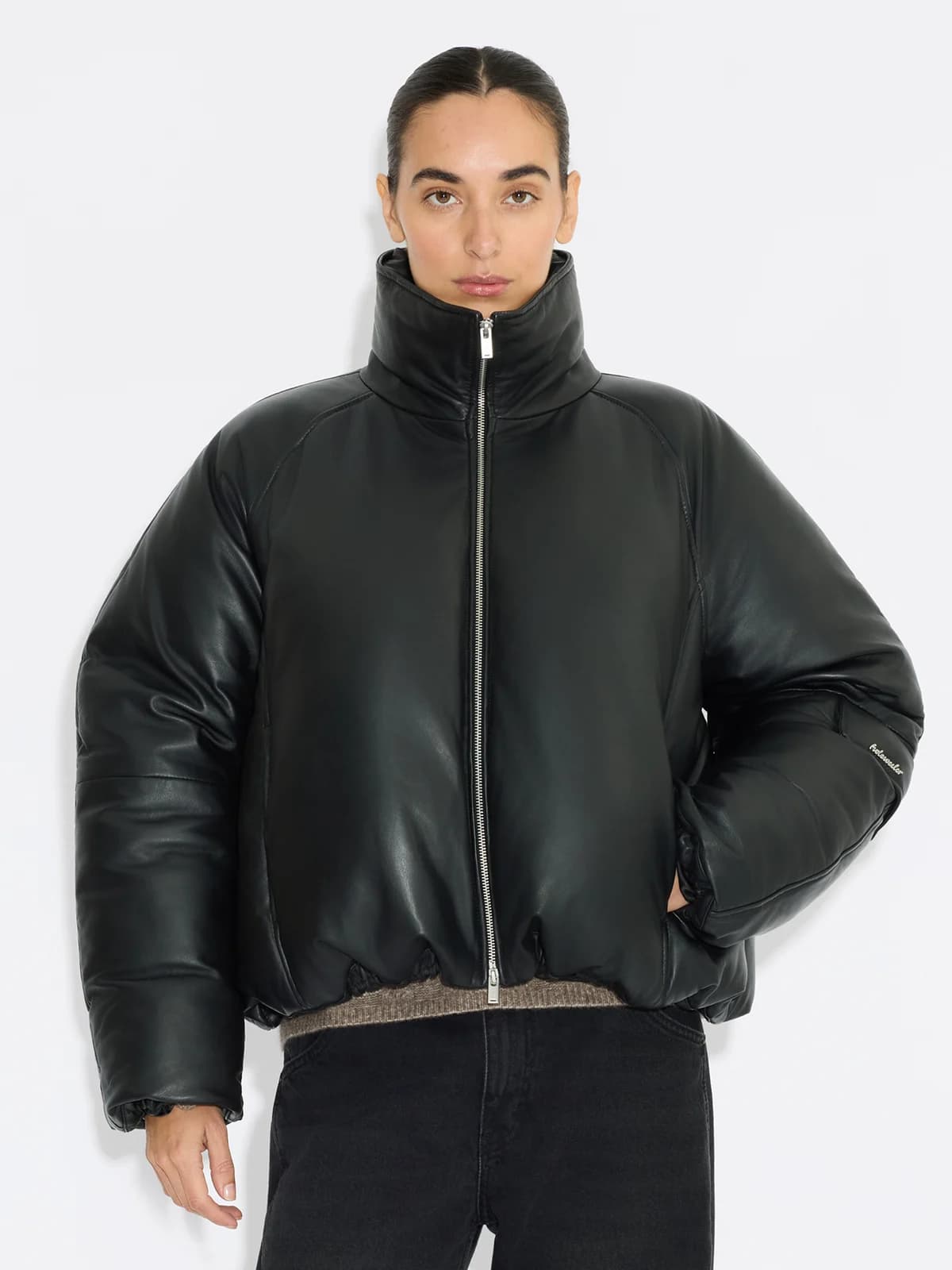 Berry Padded Leather Jkt